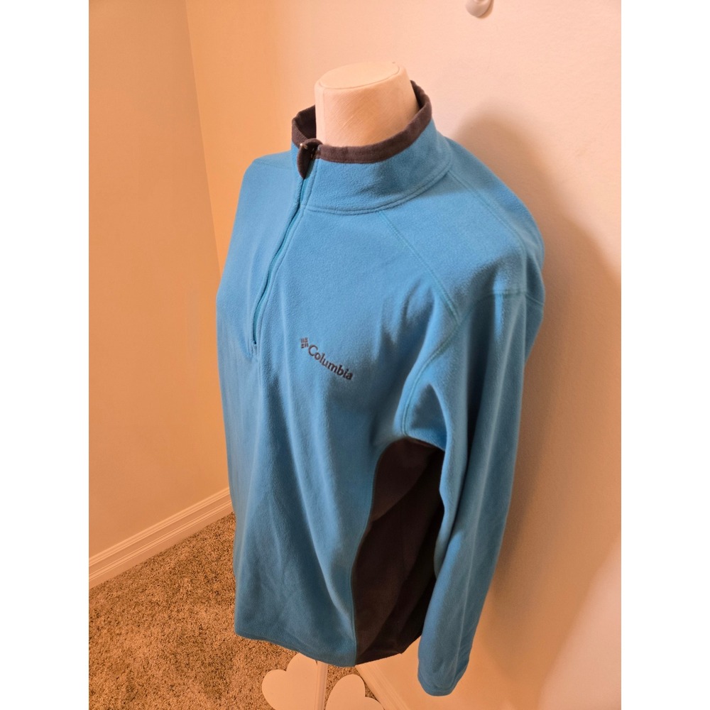 Columbia Women's Medium Blue Fleece 1/4‎ Zip Pullover Jacket - Picture 2 of 8